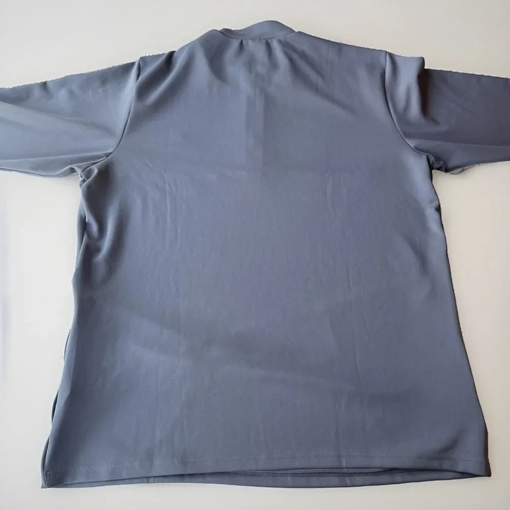 Adidas Men’s XL Quarter Zip Performance Golf Pullover Gray Athletic Top NW